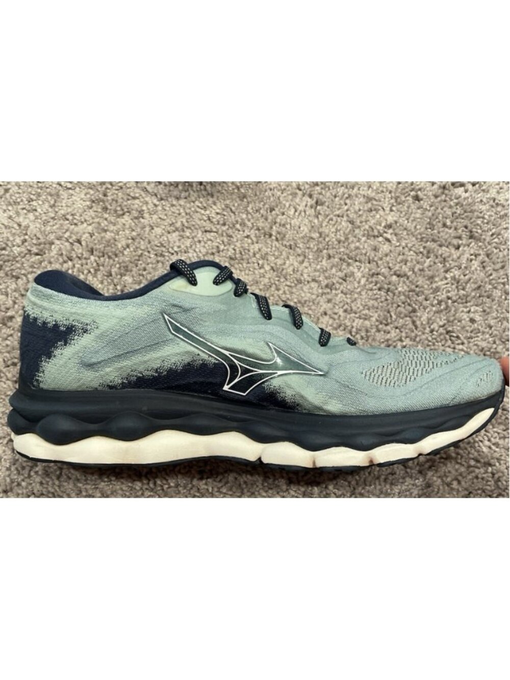 Mizuno Wave Sky 7 Men's Running Shoes USA Size 10.5 Blue White Sneakers